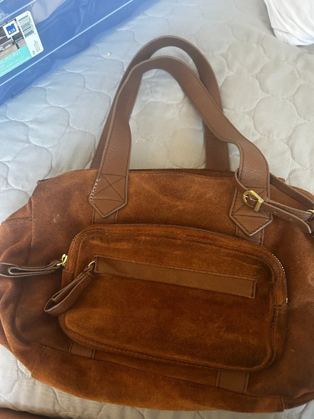 Brown/Rust Suede Hugo Orange Purse